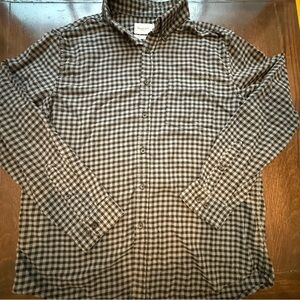 Goodfellow & Co Black and White Plaid lightweight Flannel Shirt Men’s XL